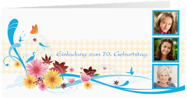 Einladung 70. Geburtstag "Elisabeth"