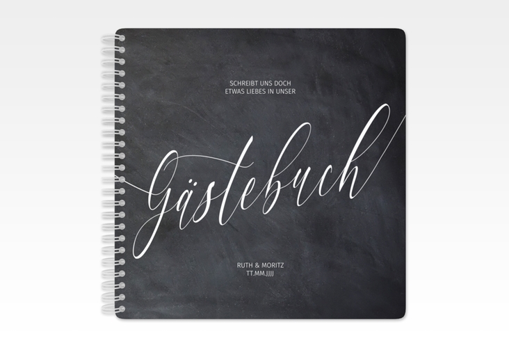 Gästebuch Hochzeit Chalkboard Ringbindung