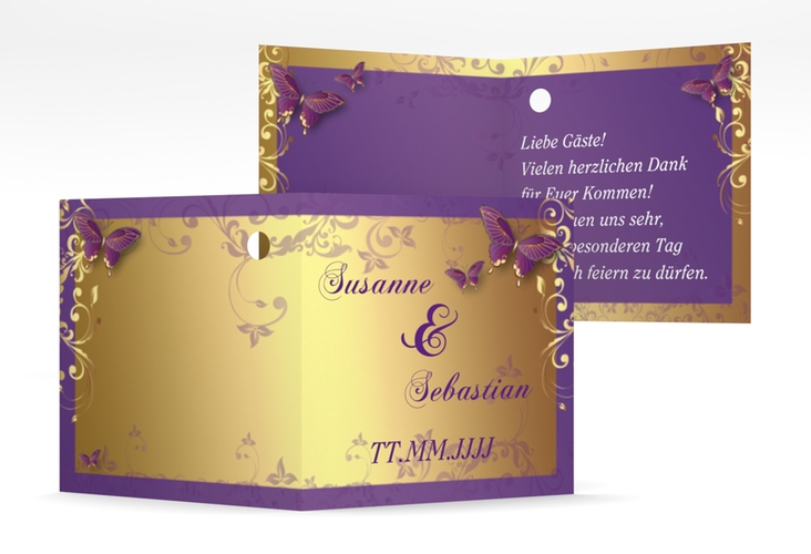 Geschenkanhänger Hochzeit Toulouse Geschenkanhänger 10er Set lila