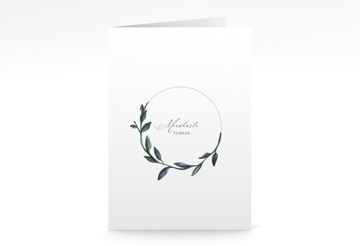 Menükarte Hochzeit Botanica A5 Klappkarte hoch