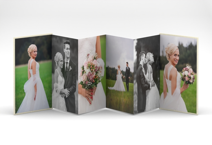 Foto-Leporello Hochzeit Letters Leporello beige