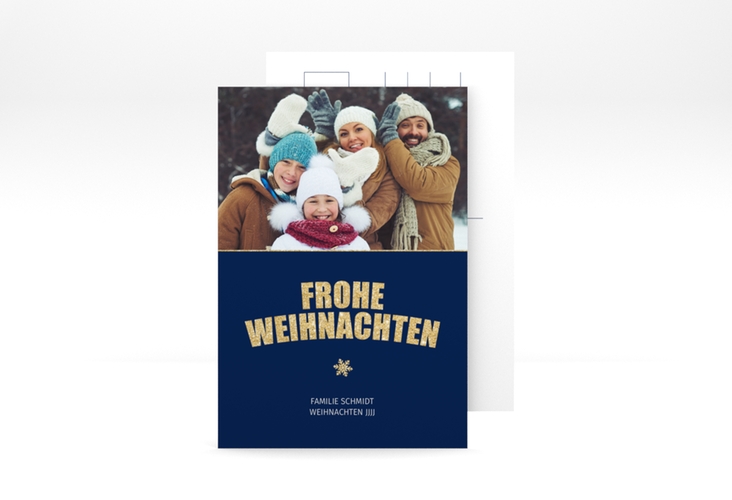 Weihnachtskarte Festtag A6 Postkarte hochglanz zum selbst Gestalten mit Foto