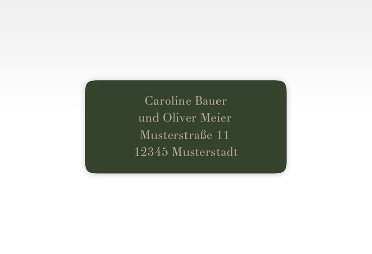 Absenderetikett Hochzeit Moment 45,7 x 21,2 mm gruen