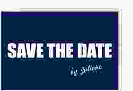 Save the Date-Postkarte Geburtstag Zig A6 Postkarte blau