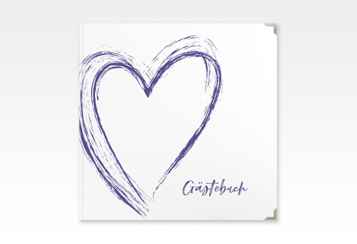 Gästebuch Selection Hochzeit Liebe Leinen-Hardcover blau