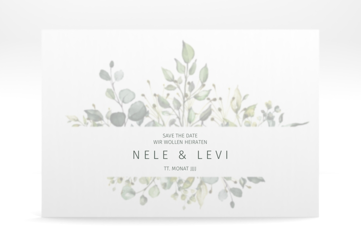 Save the Date Deckblatt Transparent "Enchanting" DIN A6 Deckblatt transparent