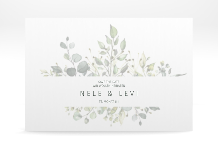 Save the Date Deckblatt Transparent Enchanting A6 Deckblatt transparent