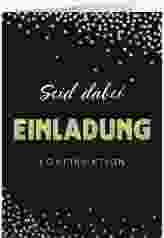 Konfirmationseinladung Glow A6 Klappkarte hoch gold
