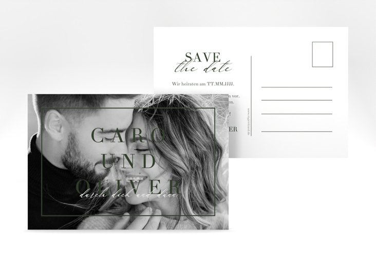 Save the Date-Postkarte Moment A6 Postkarte gruen
