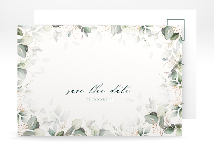 Save the Date-Postkarte Poesia A6 Postkarte weiss