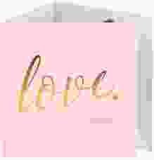Dankeskarte Hochzeit Glam quadr. Doppel-Klappkarte rosa
