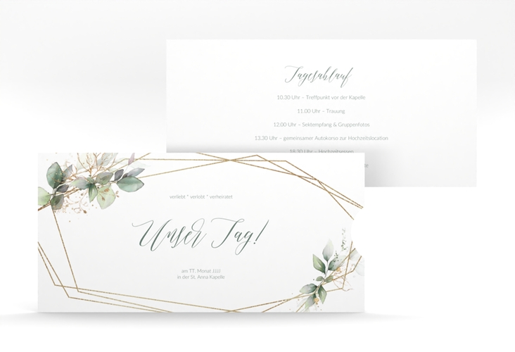 Hochzeitseinladung Greenish Einsteckkarte