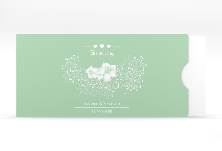 Hochzeitseinladung Jena Einsteckkarte mint