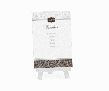 Klick: Details zu Segnaposti matrimonio collezione Latina anzeigen Segnaposti matrimonio collezione Latina Tischaufsteller marrone