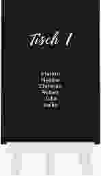 Tischaufsteller Hochzeit Glam Tischaufsteller schwarz