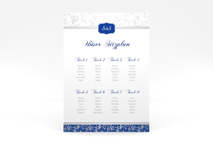 Sitzplan Poster Hochzeit Latina 50 x 70 cm Poster