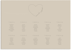 Klick: Details zu Sitzplan Leinwand Hochzeit "Lebenstraum" anzeigen Sitzplan Leinwand Hochzeit Lebenstraum 70 x 50 cm Leinwand beige