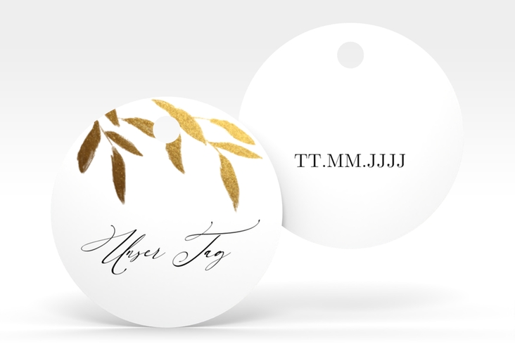 Geschenkanhänger Hochzeit Demure Geschenkanhänger, rund