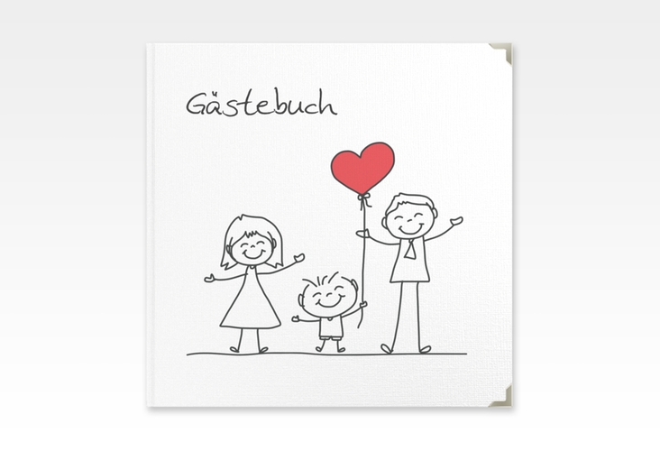 Gästebuch Selection Hochzeit Family Leinen-Hardcover weiss