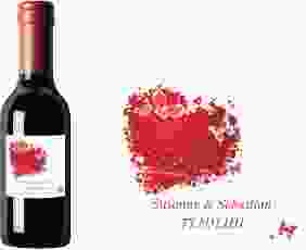 Piccoloetikett Hochzeit Mailand Etikett Piccolo rot