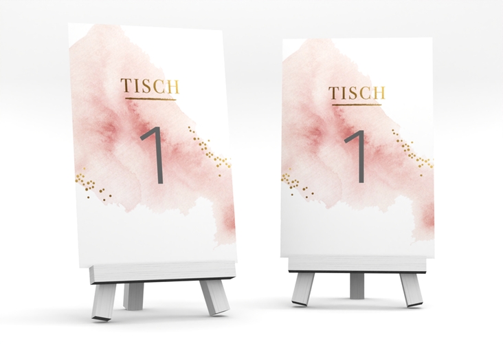 Tischnummer Hochzeit Pastell Tischaufsteller