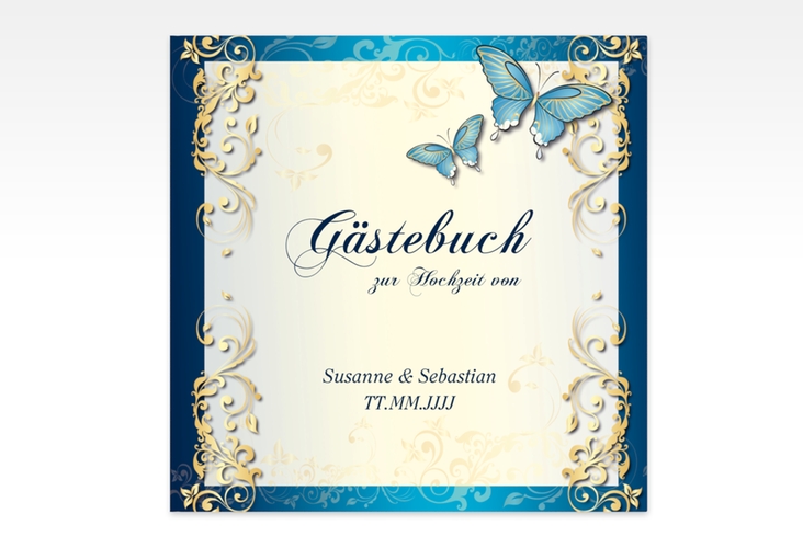 Gästebuch Creation Toulouse 20 x 20 cm, Hardcover blau