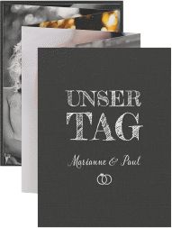 Klick: Details zu Foto-Leporello Hochzeit "Rise" anzeigen Foto-Leporello Hochzeit Rise Leporello schwarz