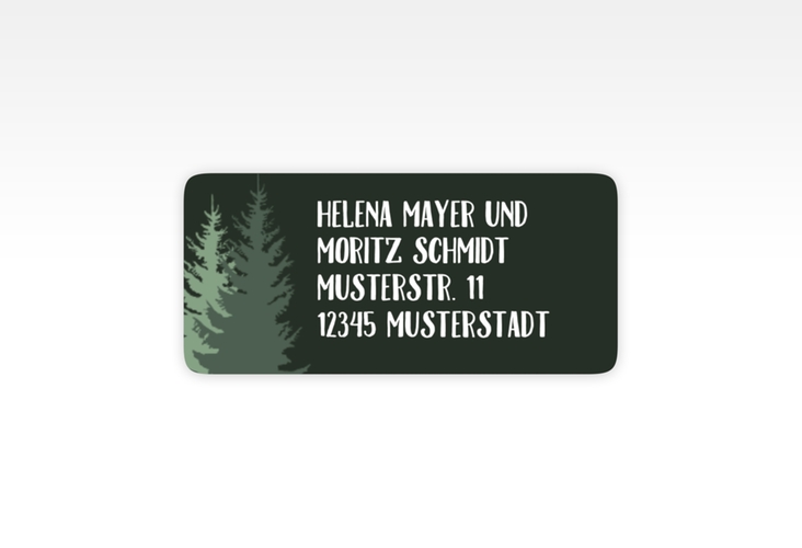 Absenderetikett Hochzeit Forest 45,7 x 21,2 mm gruen