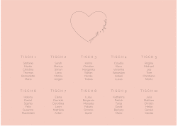 Klick: Details zu Sitzplan Poster Hochzeit "Lebenstraum" anzeigen Sitzplan Poster Hochzeit Lebenstraum 70 x 50 cm Poster rosa