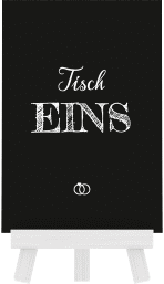 Klick: Details zu Tischnummer Hochzeit "Rise" anzeigen Tischnummer Hochzeit Rise Tischaufsteller schwarz