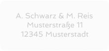 Klick: Details zu Absenderetikett Hochzeit "Traufe" anzeigen Absenderetikett Hochzeit Traufe 45,7 x 21,2 mm weiss