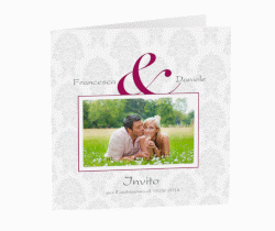 Klick: Details zu Inviti matrimonio collezione Nantes anzeigen Inviti matrimonio collezione Nantes Quadratische Klappkarte fucsia