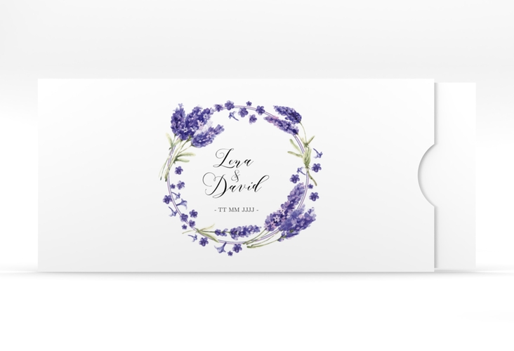 Hochzeitseinladung Lavendel Einsteckkarte hochglanz