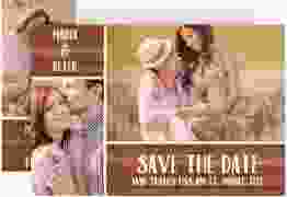Save the Date-Karte Hochzeit "Landliebe" DIN A6 quer braun