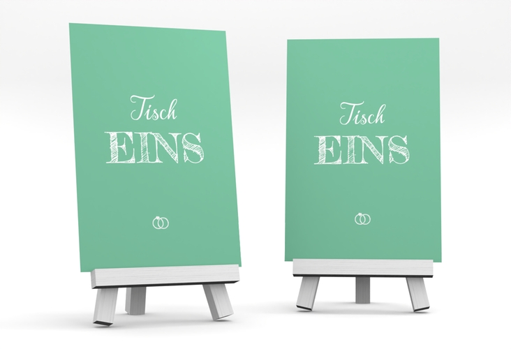 Tischnummer Hochzeit Rise Tischaufsteller mint