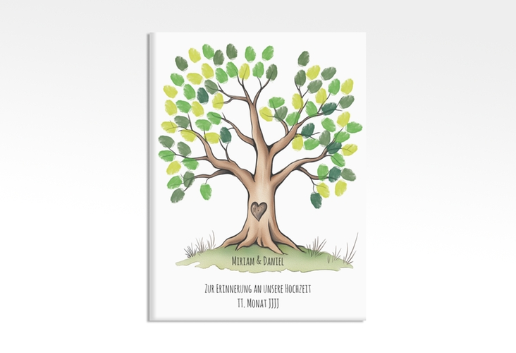 Wedding Tree Leinwand Baumherz (bis 80 Gäste) 30 x 40 cm bunt