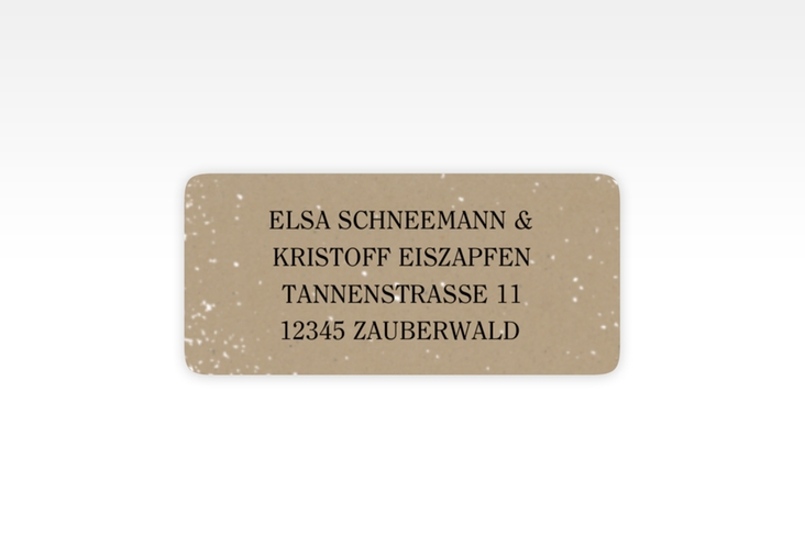 Absenderetikett Hochzeit Winterhochzeit 45,7 x 21,2 mm Kraftpapier