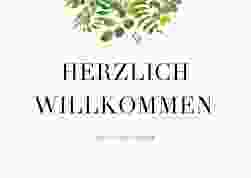 Willkommensschild Poster Botany 70 x 50 cm Poster weiss