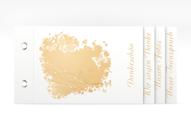 Danksagungskarte Hochzeit Mailand Booklet beige hochglanz