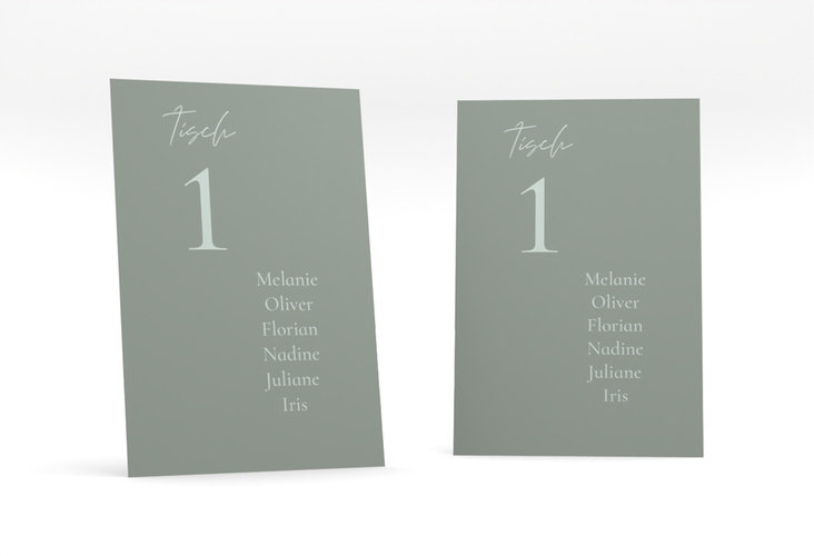 Tischaufsteller Hochzeit Day Tischaufsteller mit Datum im minimalistischen Design