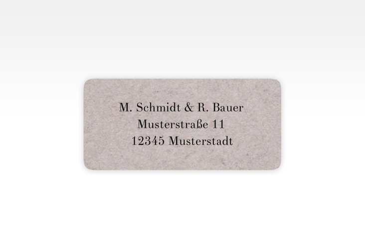 Absenderetikett Hochzeit Hands 45,7 x 21,2 mm Kraftpapier mit sich haltenden Händen im Monoline-Stil
