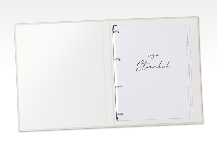 Stammbuch A4 Greenheart Stammbuch A4 mit elegantem Herz und Eukalyptus-Zweig
