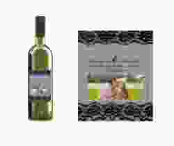 Etichette vino matrimonio collezione Montreux Etikett Weinflasche 4er Set nero