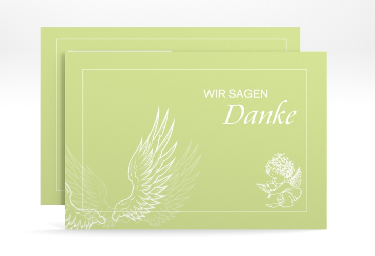 Dankeskarte Taufe "Angel" DIN A6 quer