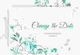 Change the Date-Karte Lilly A6 Karte quer tuerkis