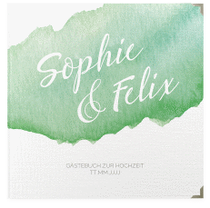 Klick: Details zu Gästebuch Selection Hochzeit "Aquarella" anzeigen Gästebuch Selection Hochzeit Aquarella Leinen-Hardcover gruen