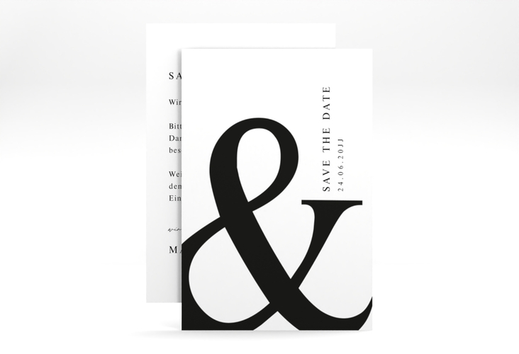 Save the Date-Karte And A6 Karte hoch