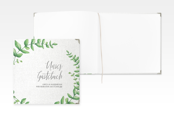Gästebuch Selection Hochzeit Botanic Leinen-Hardcover weiss