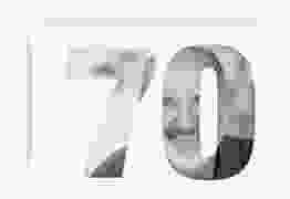 Einladung 70. Geburtstag Numbers A6 Karte quer weiss
