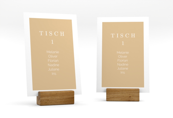 Tischaufsteller Hochzeit Simply Tischaufsteller beige
